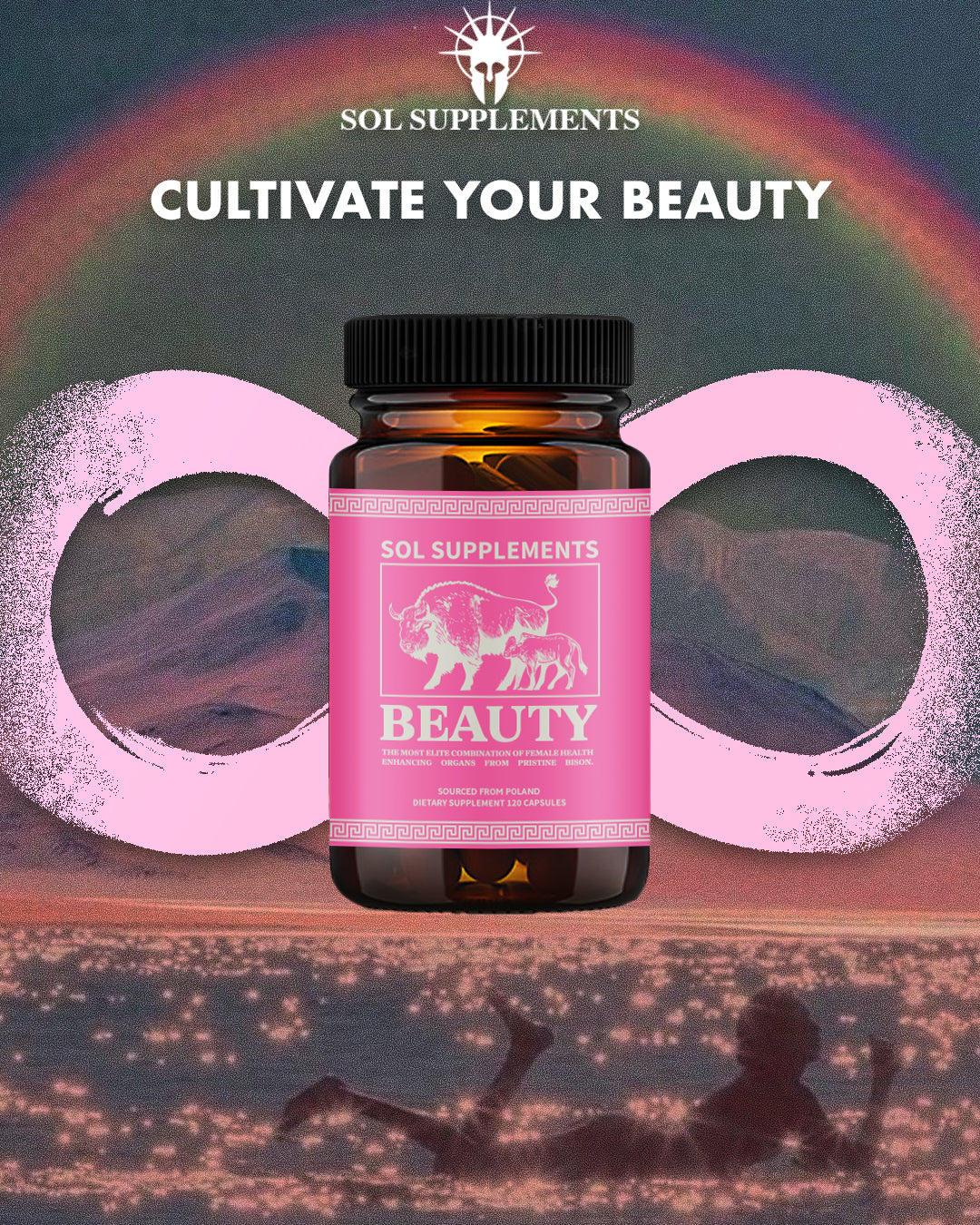 Sol Supplements BEAUTY: Freeze-Dried Female Bison Organ Complex