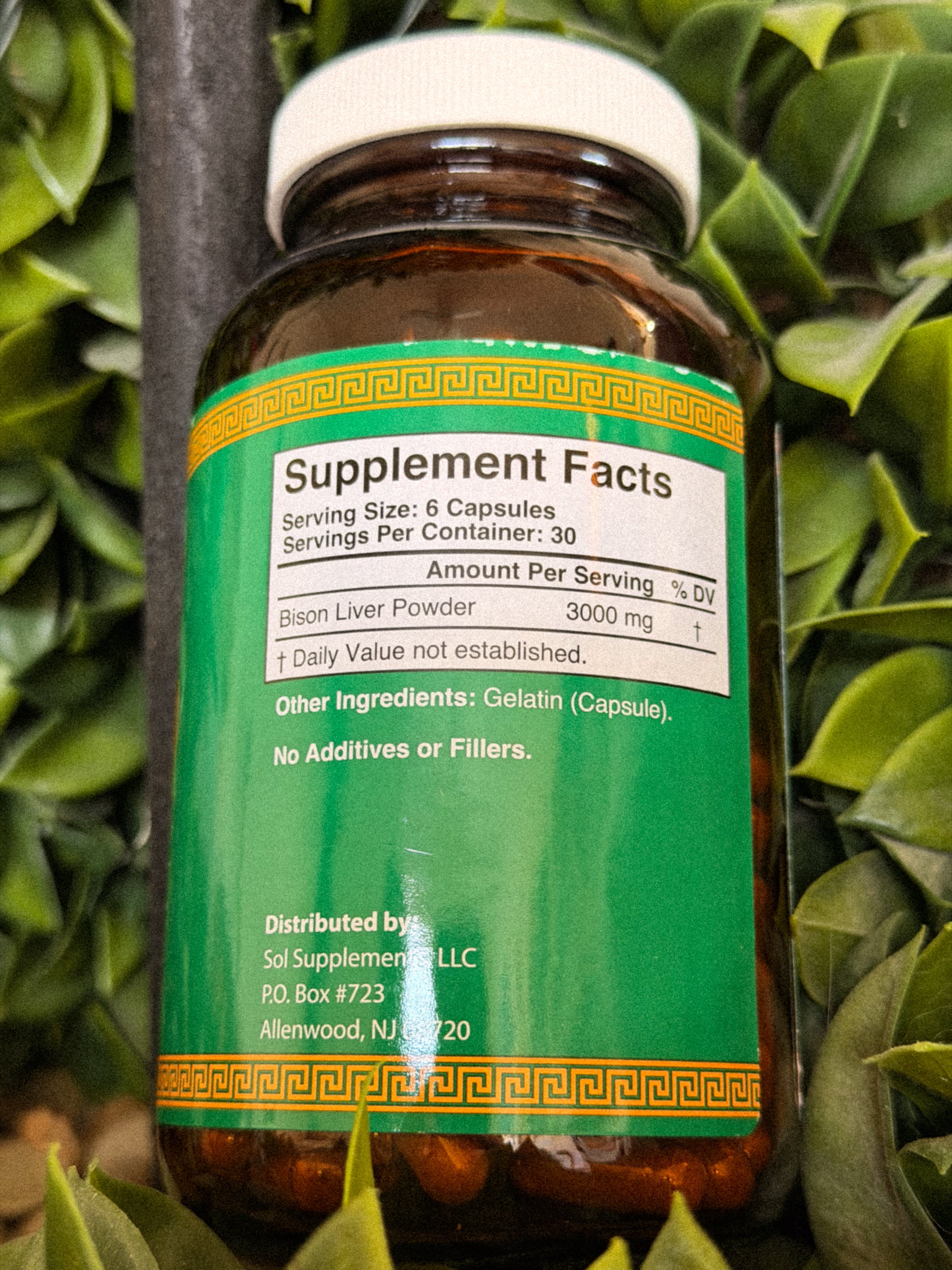 100% Grass Fed + Finished, Pasture Raised, Freeze-Dried Bison Liver Capsules