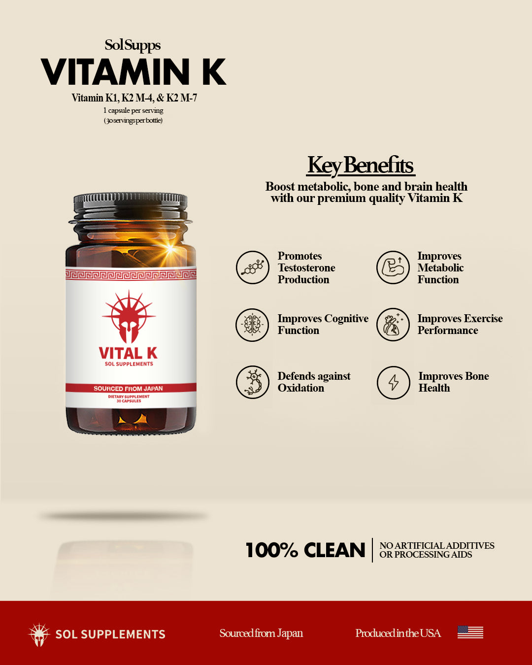 Sol Supplements VITAL K - Vitamin K